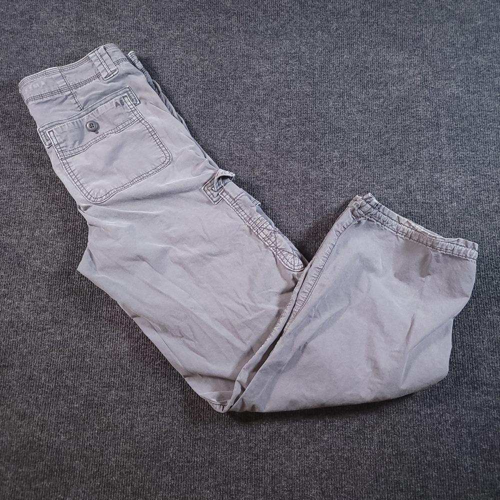 American‎ Eagle Womens Pants 6 Grey Cargo Baggy Jogger Y2K Skater Stretch